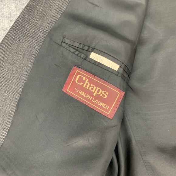 Vintage Ralph Lauren Chaps Blazer Mens 41 Charcoal Wool Two Button Sport Coat - Picture 5 of 13